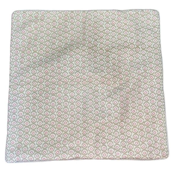 Red tan Circles Geometric Design Indoor Outdoor Throw Pillow Cover Case 19”x19” - Picture 2 of 5